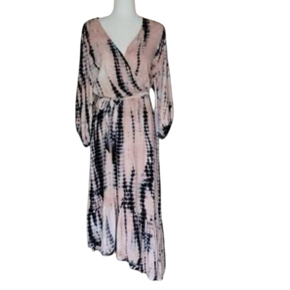Young Fabulous & Broke Tie-Dye Maxi Wrap Jillian Dress Women Size Medium - Picture 2 of 10